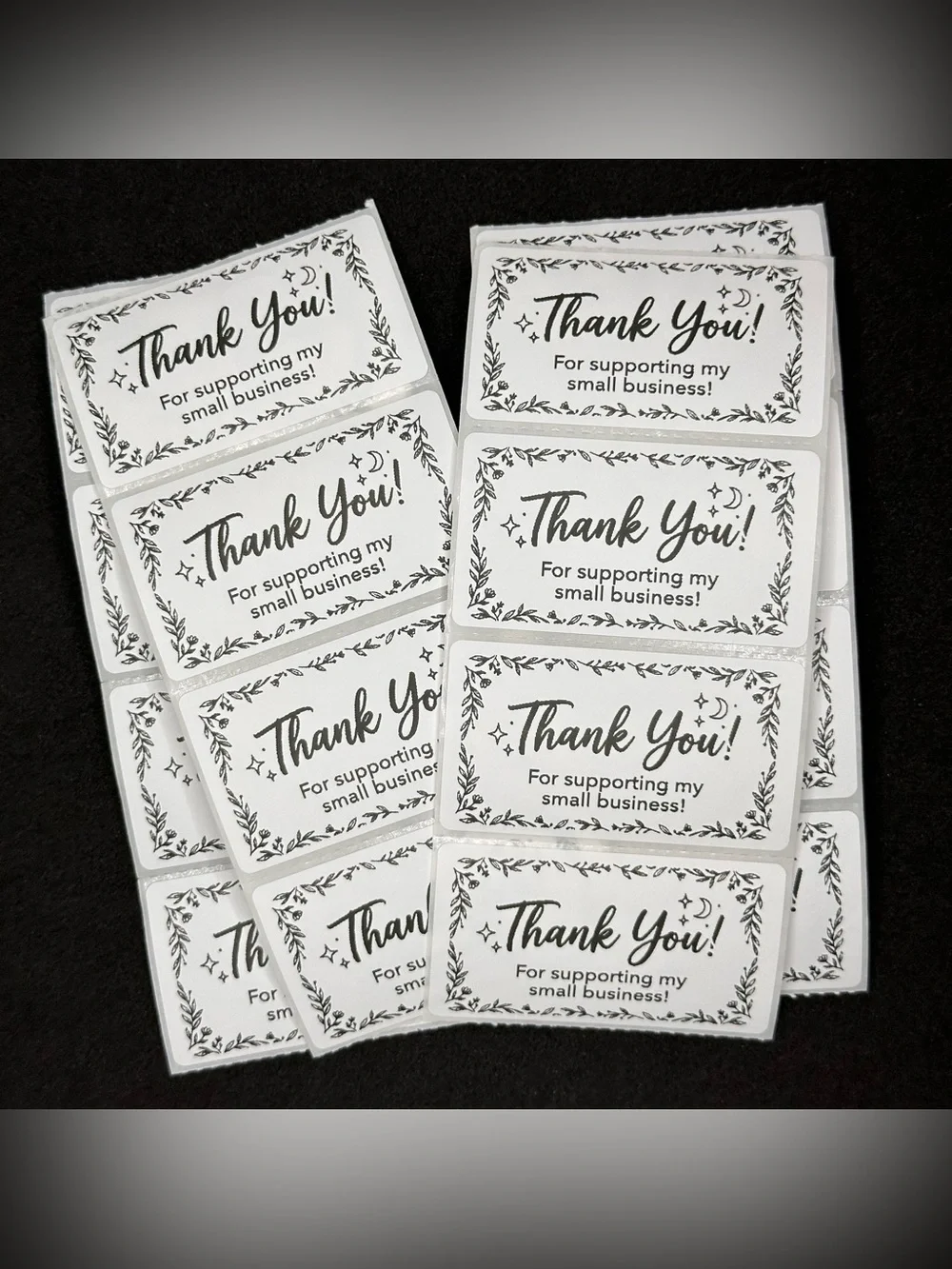 100 Pack Thank You Thermal Stickers Labels Small Business 2.25x1.25